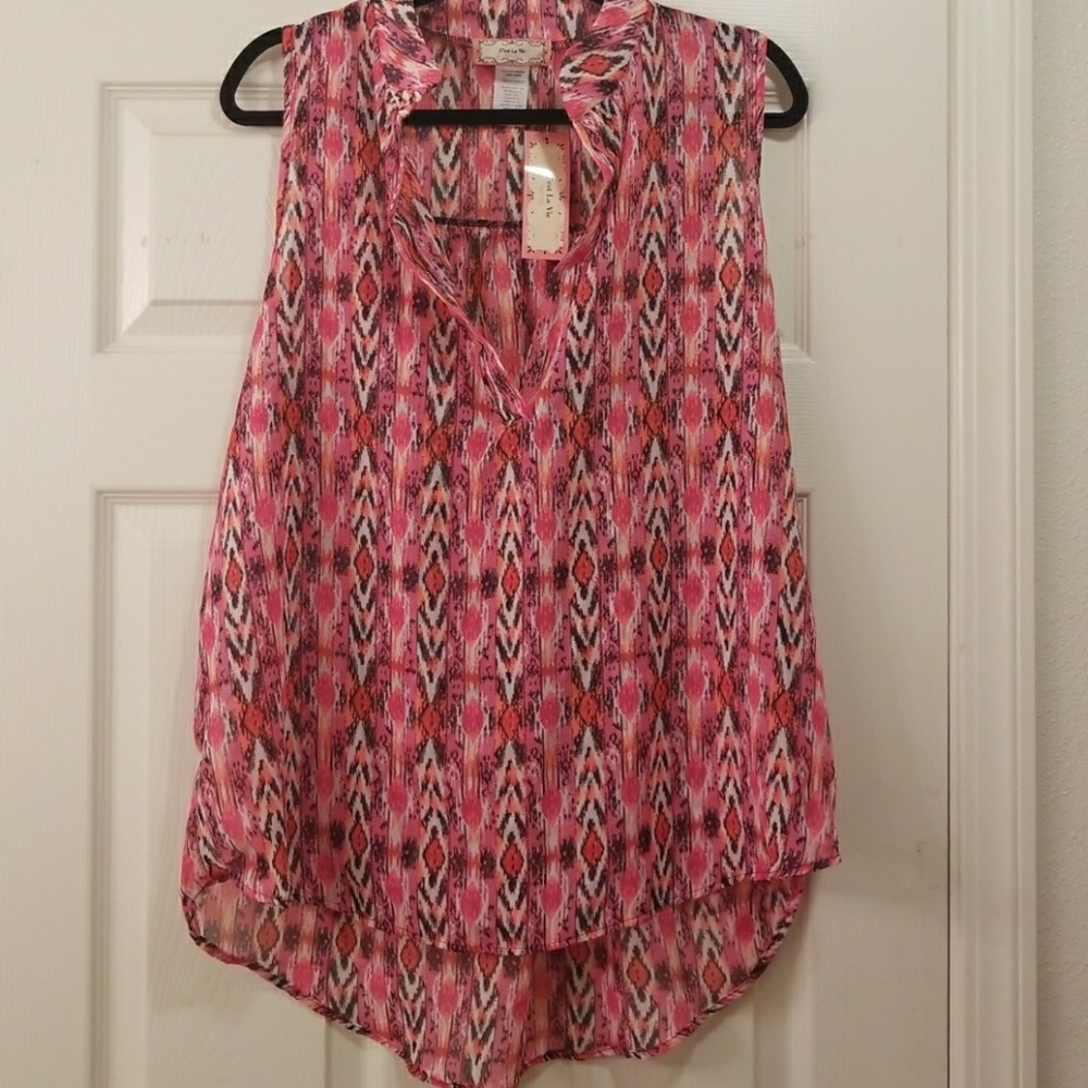 NWT Sleeveless Sheer Top 2x